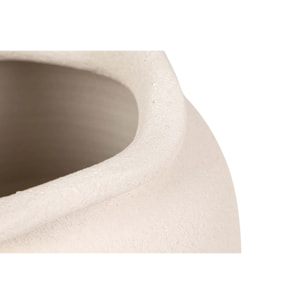 Florero Ceramica Beige 28x28x60 Cm