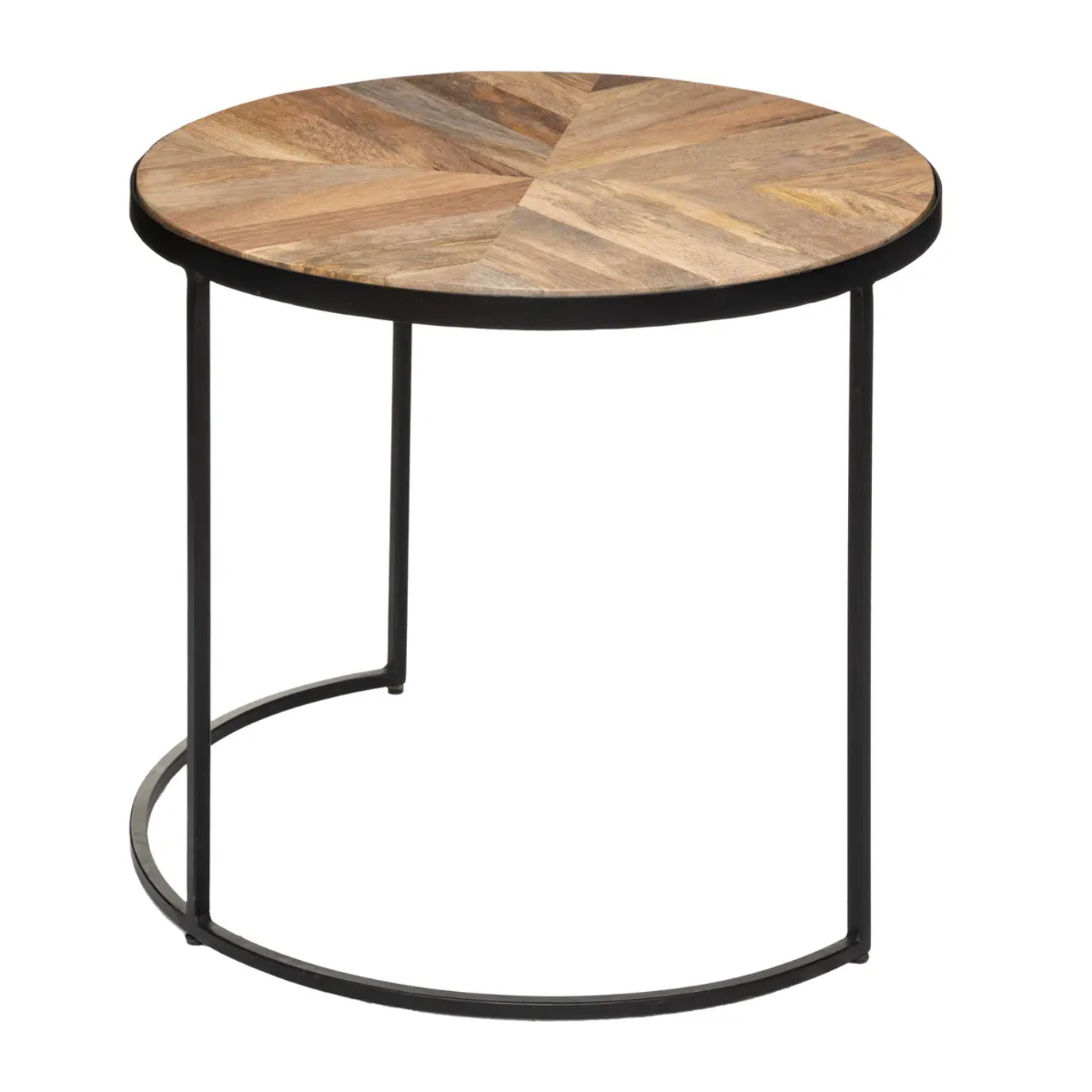 Lot de 2 tables gigognes "Basile" manguier D51/56cm