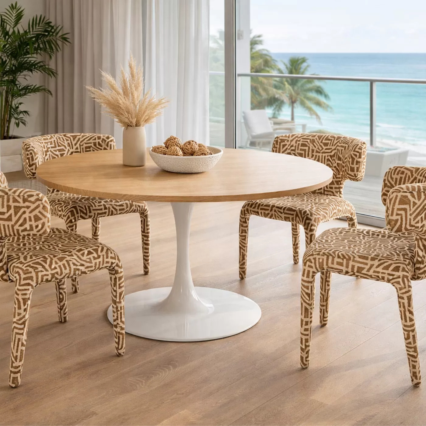 Chaise Tobi Maze marron Kare Design
