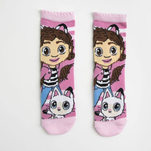 Pack de 3 calcetines infantiles diseño gabby's dollhouse