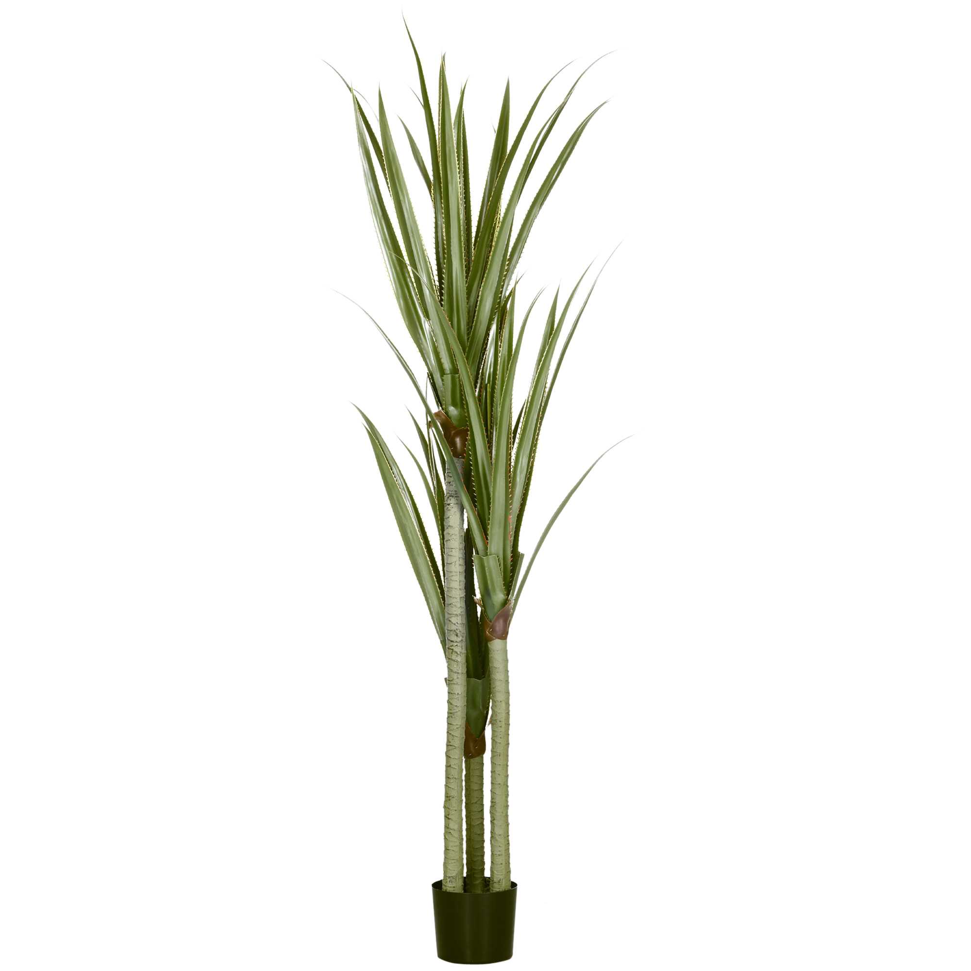 Planta Artificial de Yuca en Maceta 190 cm Planta Falsa con 39 Hojas Realistas para Decoración en Hogar Salón Oficina Jardín Ø17x190 cm Verde