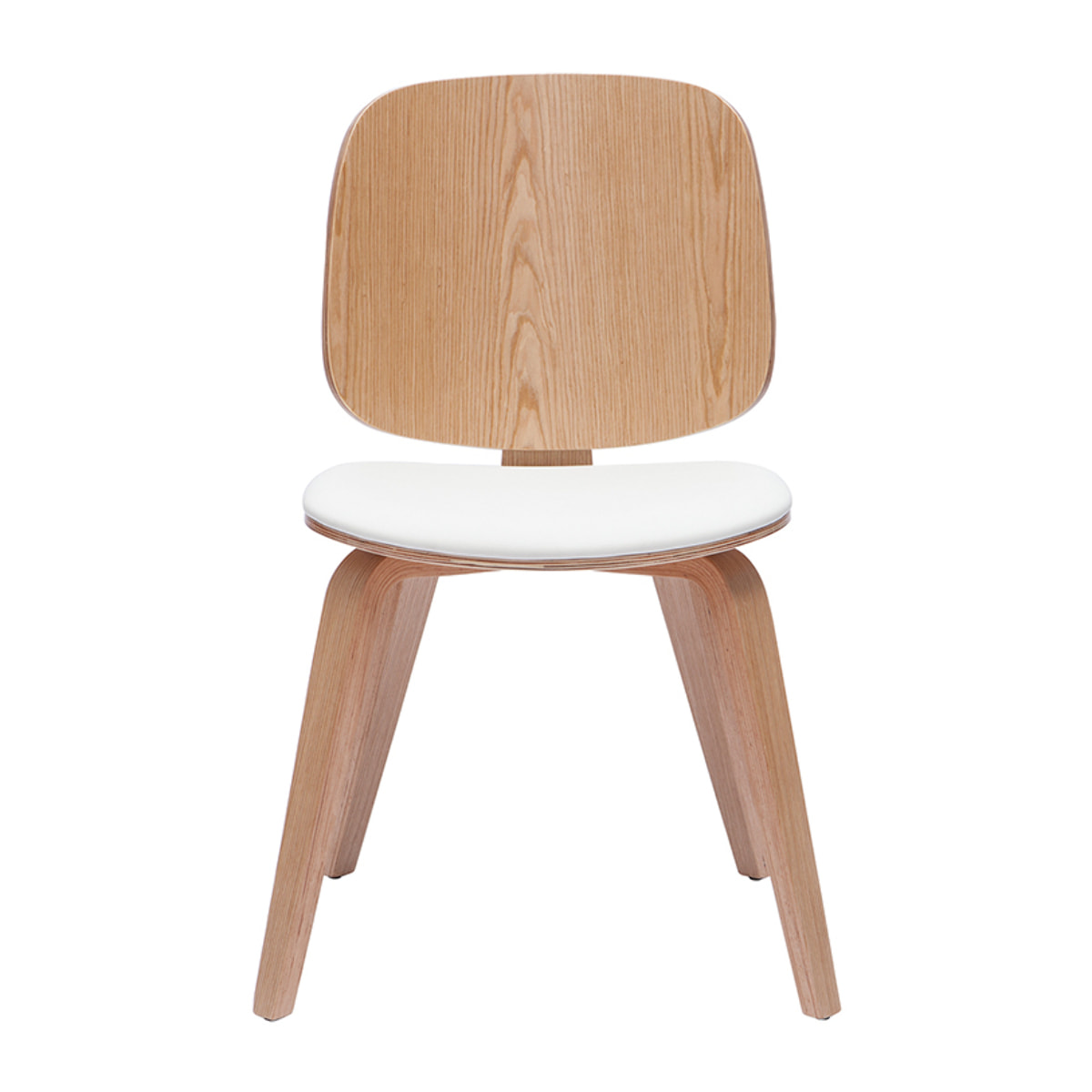 Chaises scandinaves en bois clair et blanc (lot de 2) BECK