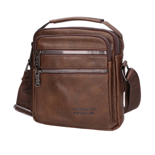 Borsa a tracolla da Uomo in Ecopelle Prodotto Vegano 18x20x5 cm