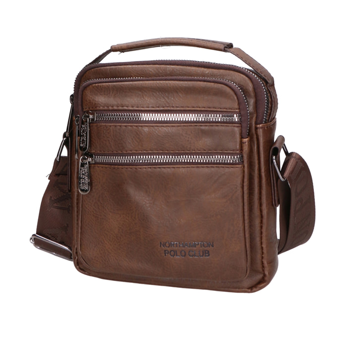 Borsa a tracolla da Uomo in Ecopelle Prodotto Vegano 18x20x5 cm