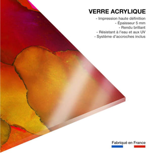 Tableau fragments orangés Tableau plexiglas