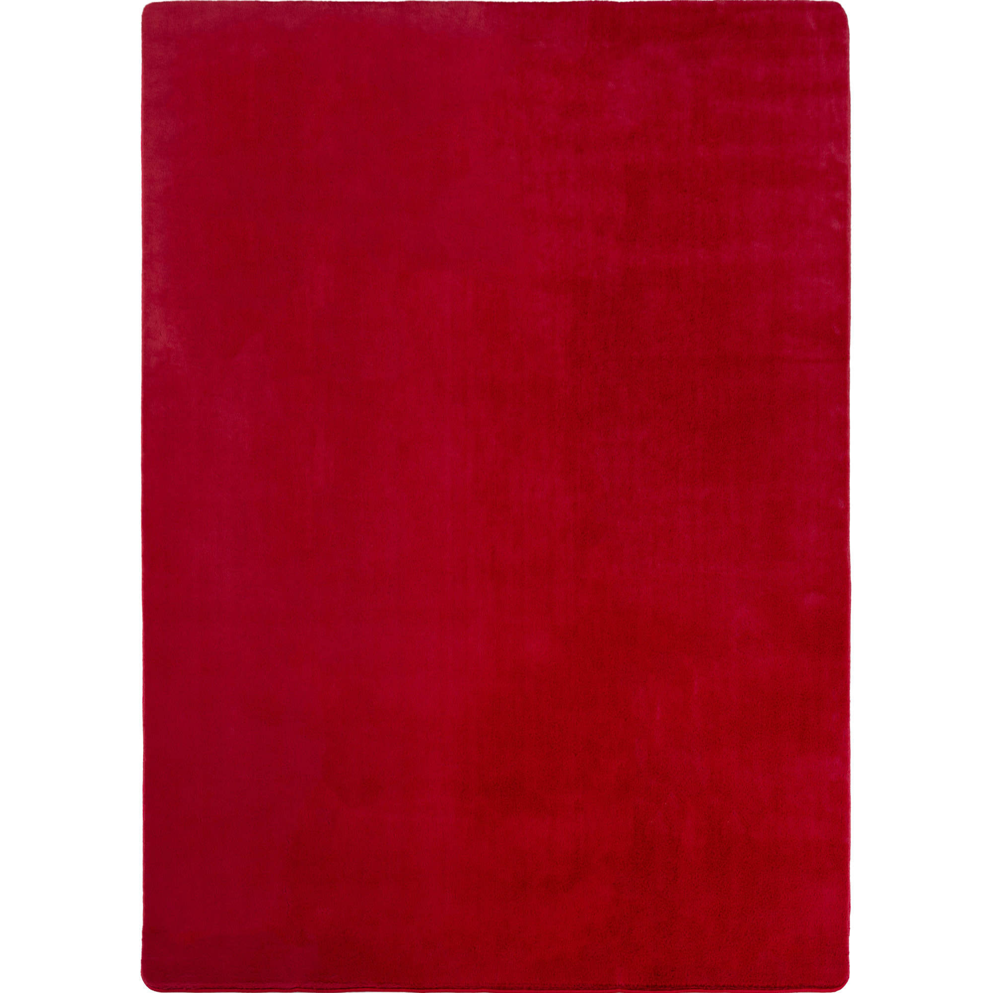 ALBA - Tapis doux rouge à poils courts
