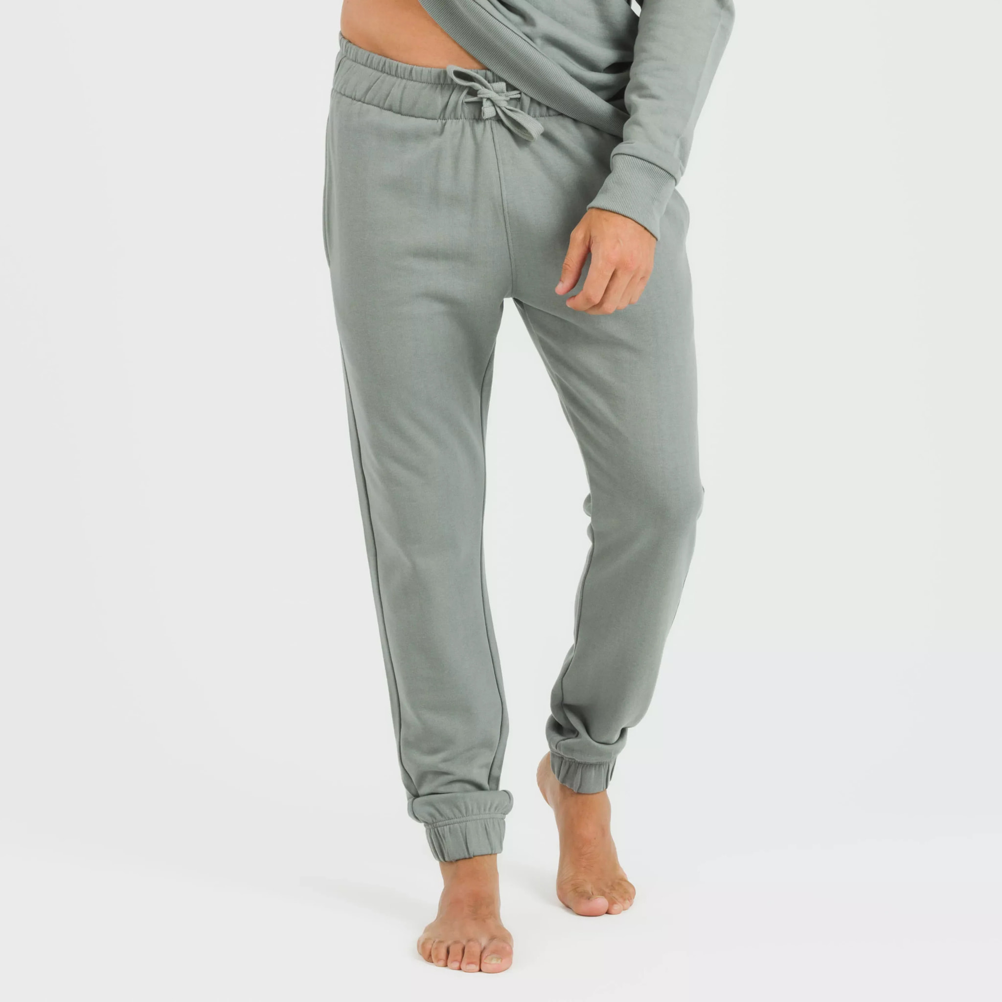 Pantalón largo básico deportivo gris azulado