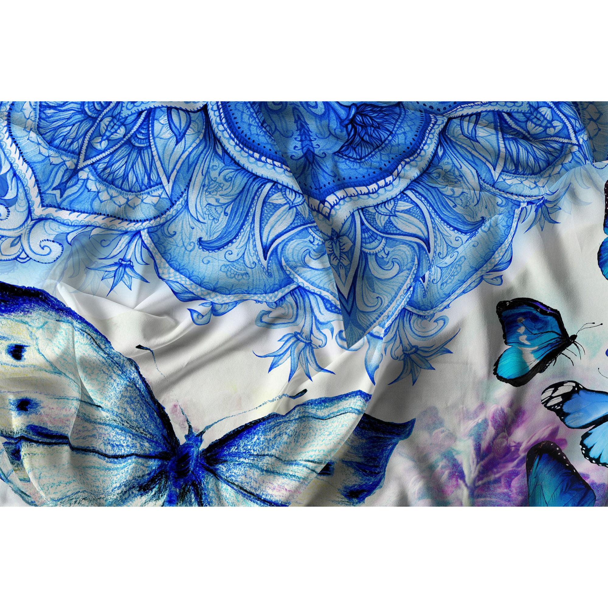 PARURE COPRIPIUMINIO KIOSA Stampa Digitale, 100% cotone Made in Italy - MATRIMONIALE