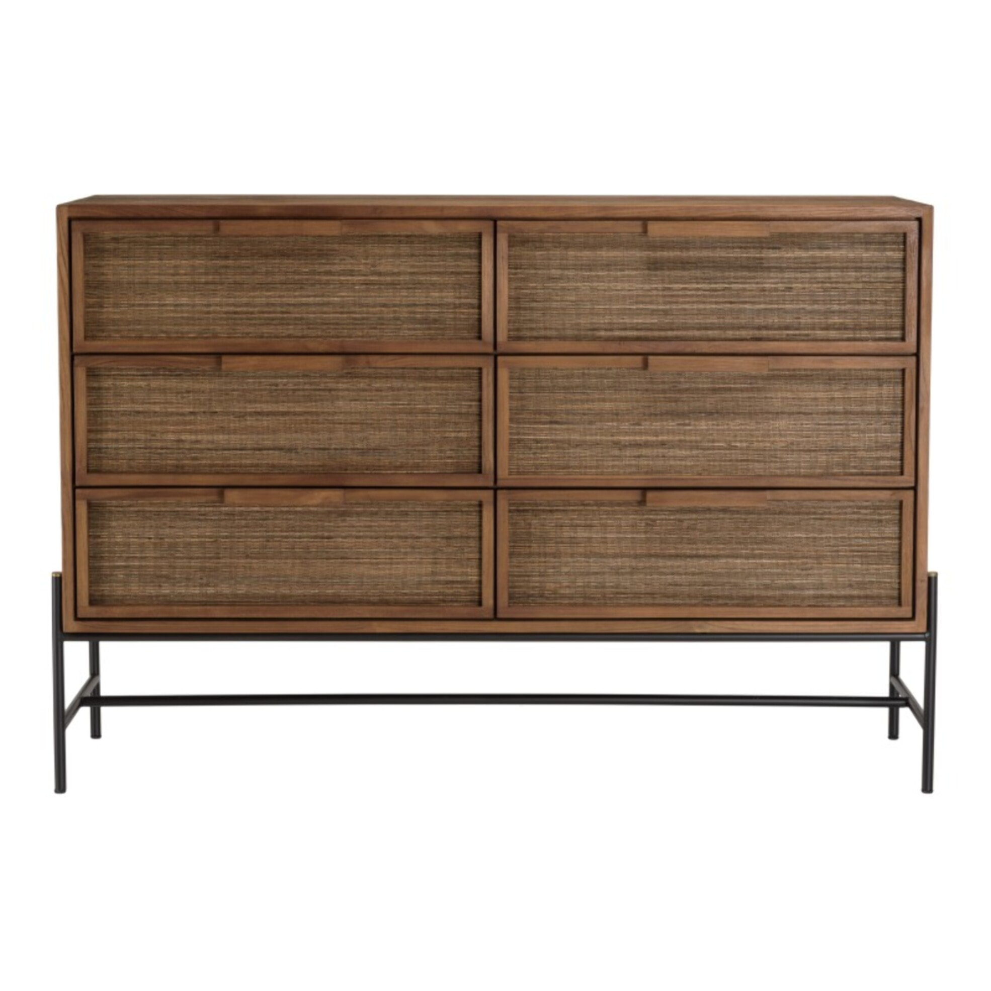 SIXTINE - Commode 6 tiroirs en bois de teck recyclé