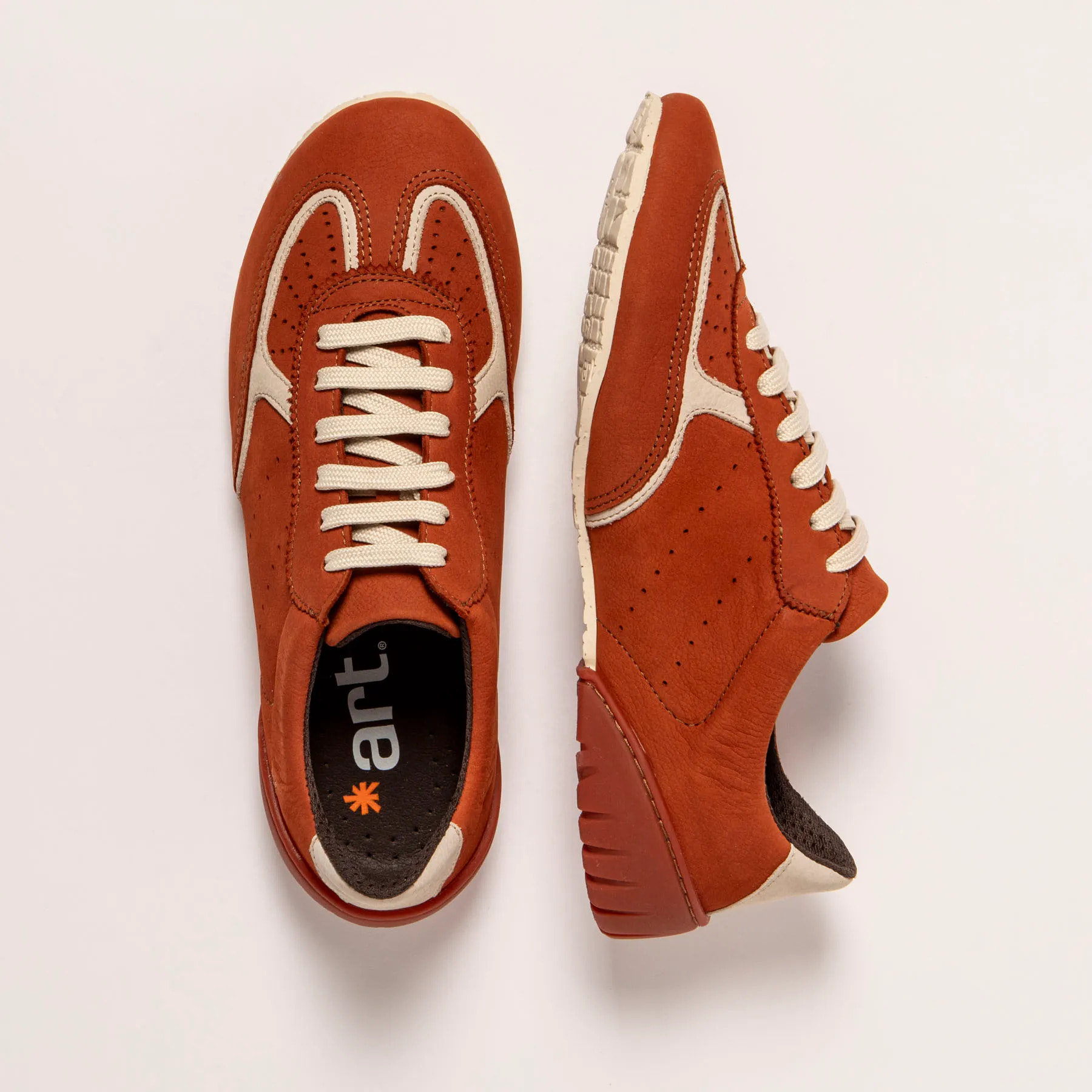 Zapatos 1744 NOBUCK D.ORANGE-BONE/ NANTES color D.orange-bone