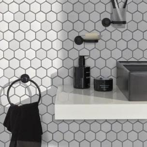 Anneau porte-serviettes EO noir mat