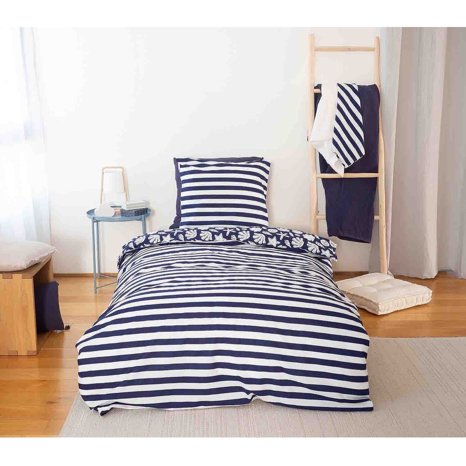 Parure Housse De Couette 3pcs 100% Coton 57 Fils Capri