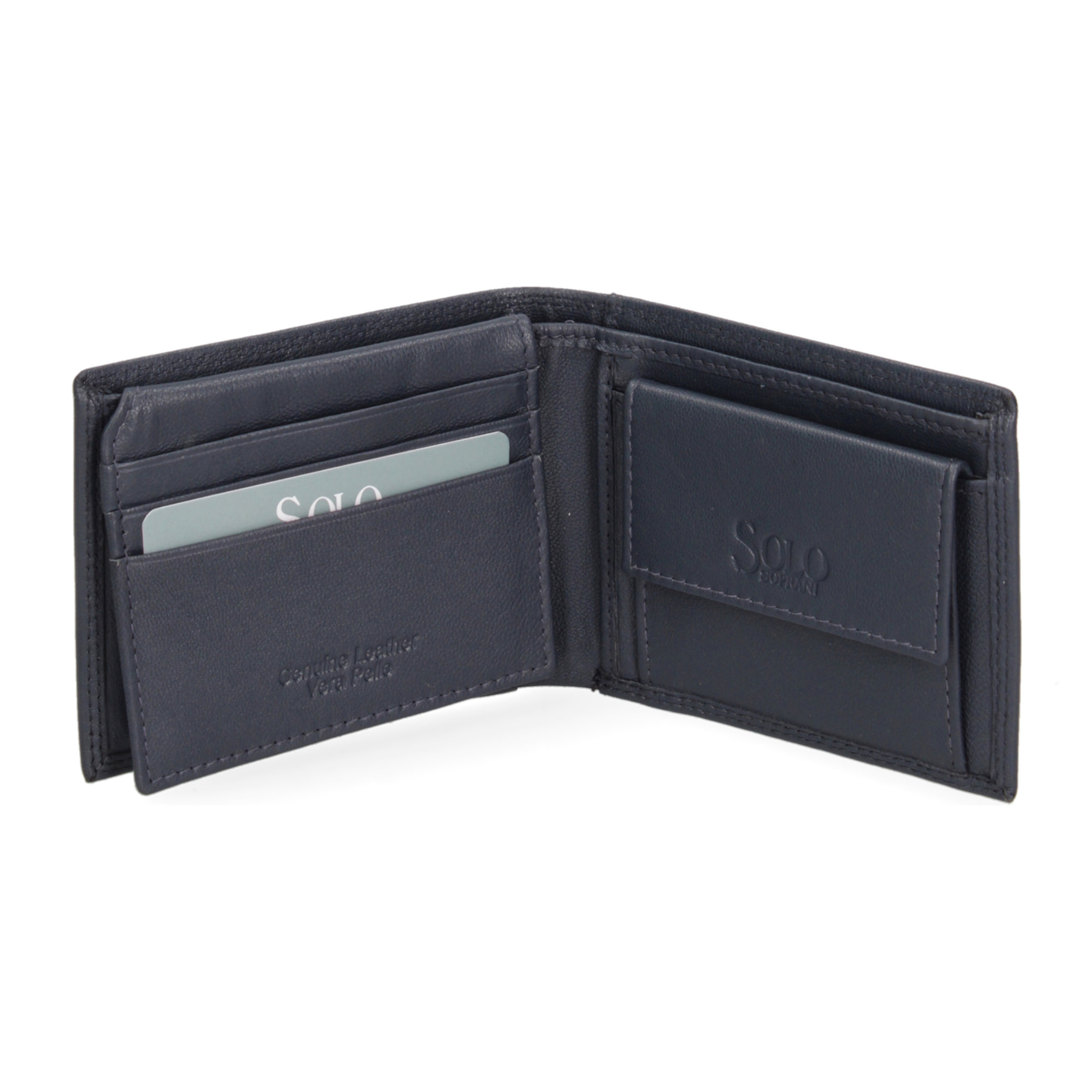 Portafoglio  da uomo In Vera pelle Made in Italy 11x9x2 cm