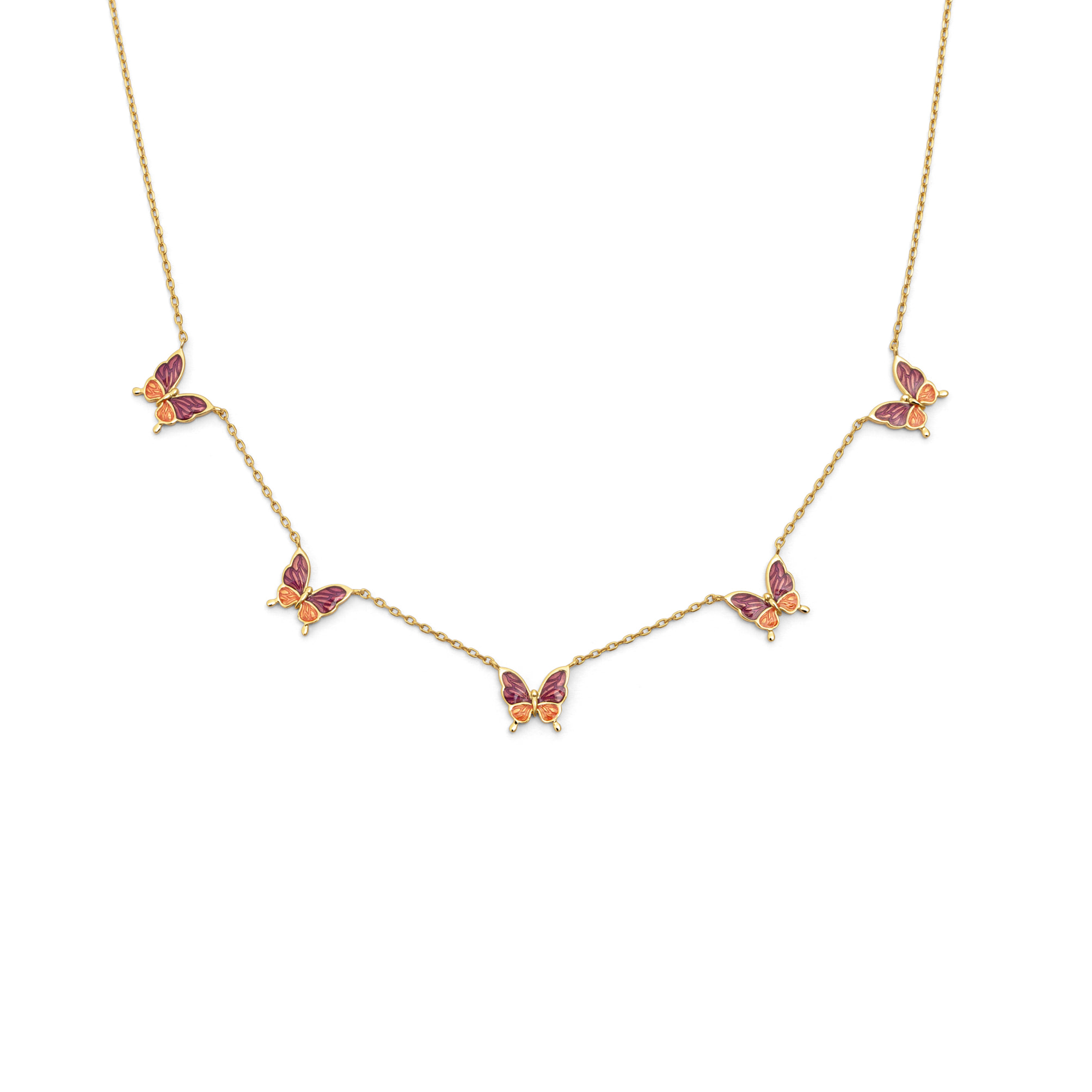 Collar Butterfly Baño Oro