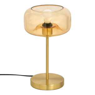 Lampe Ophia champignon H.35cm doré