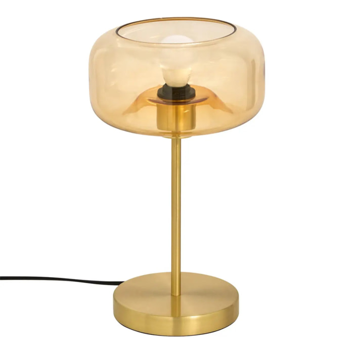Lampe Ophia champignon H.35cm doré