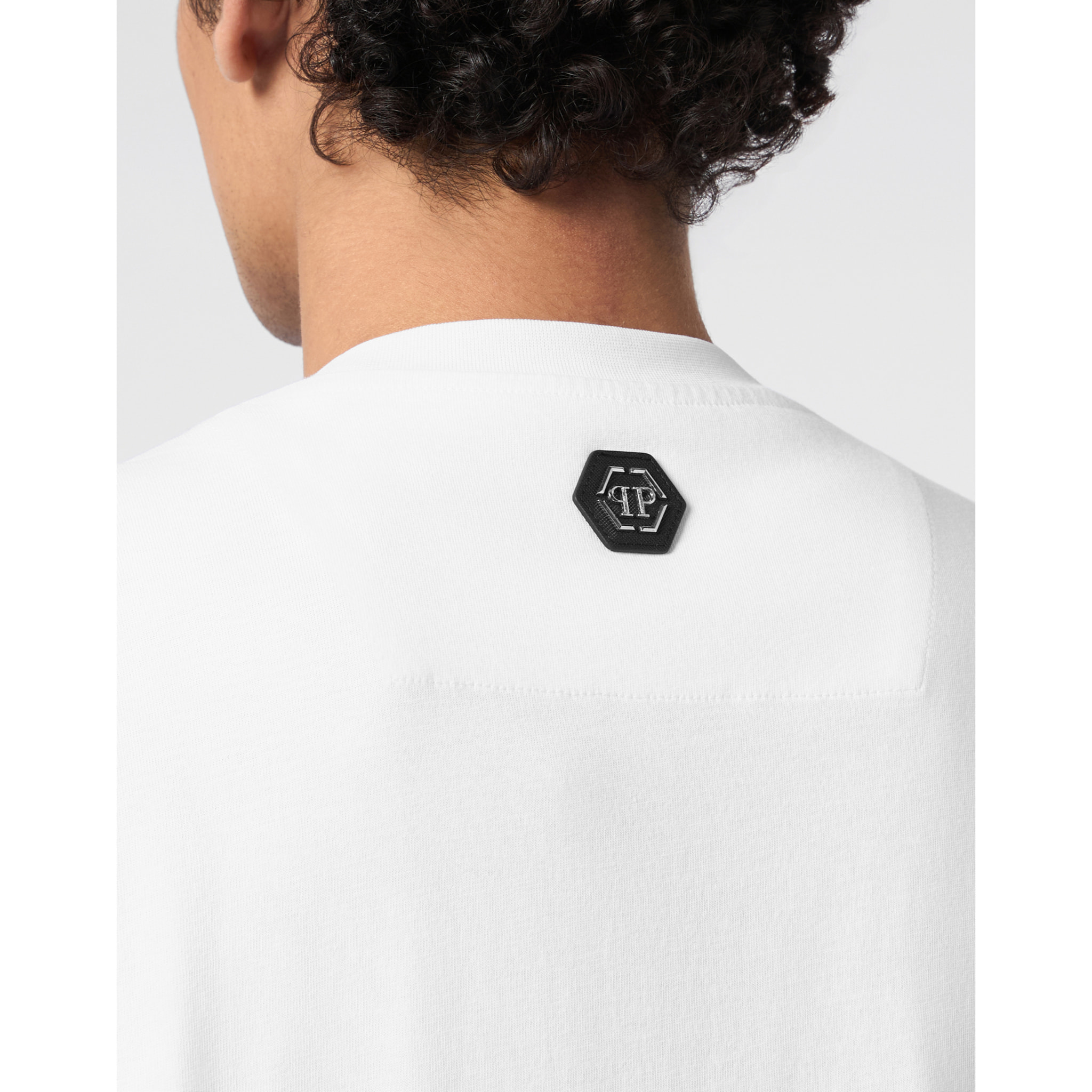 PHILIPP PLEIN Camiseta de cuello redondo y manga corta LOGO