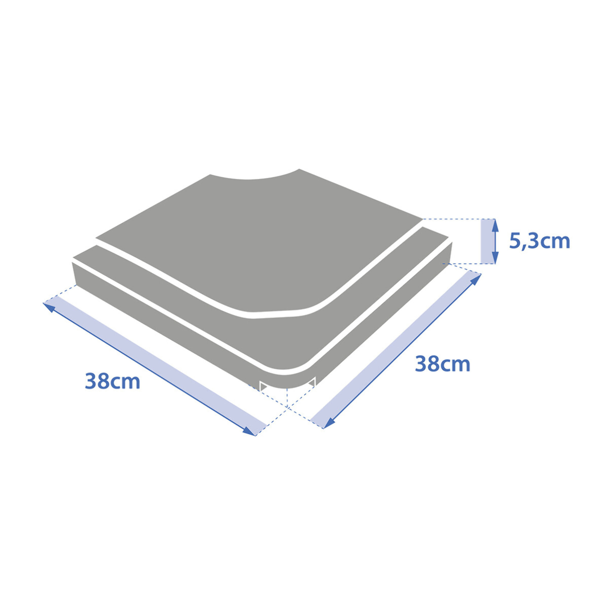 Dalle pour parasol "Stacio" argile 15 kg en béton