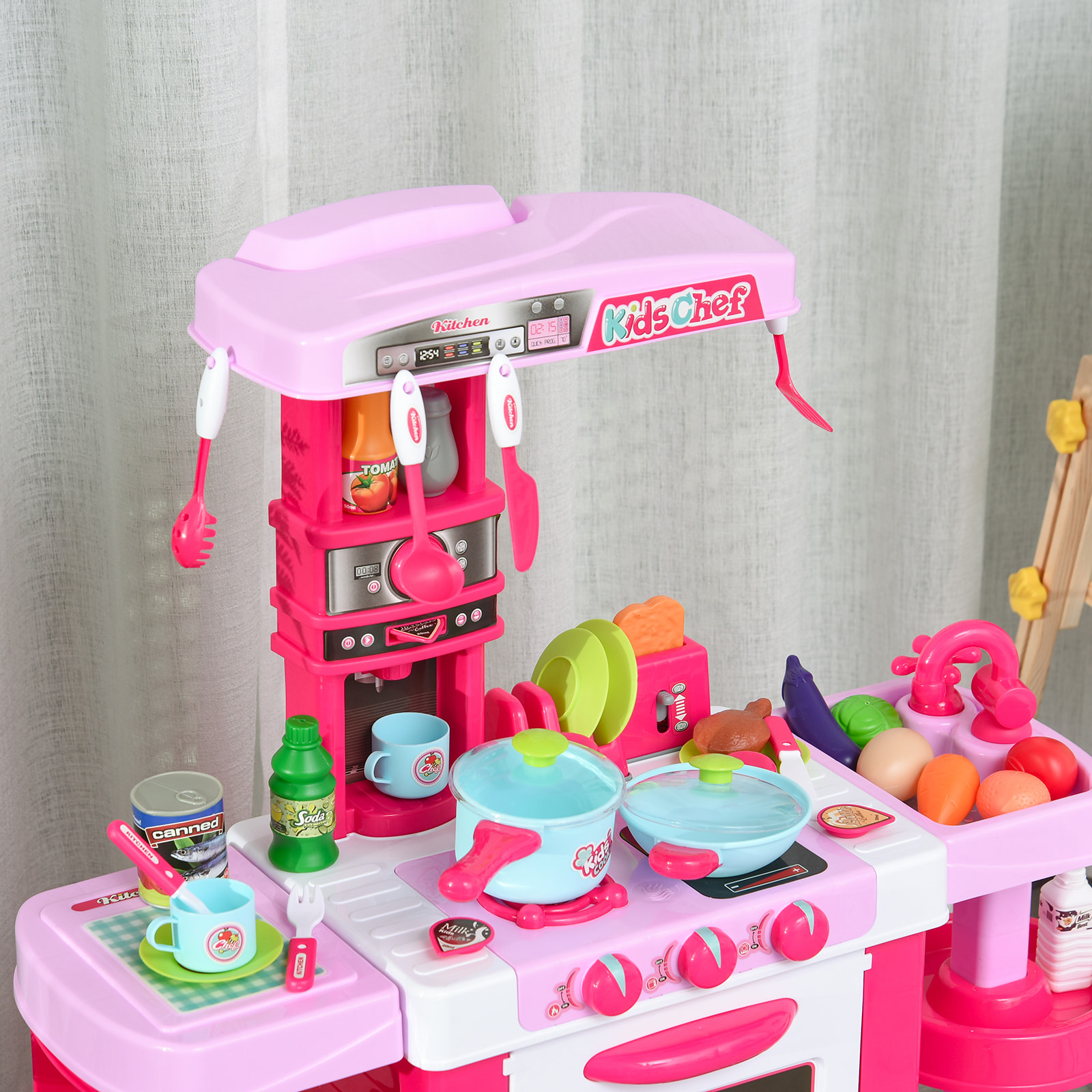 Set de Juguetes de Cocina para Niños con 38 Piezas Rosa