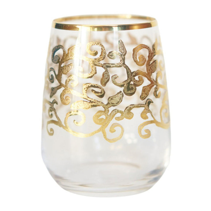 Set 6 bicchieri da acqua Gold Barocco