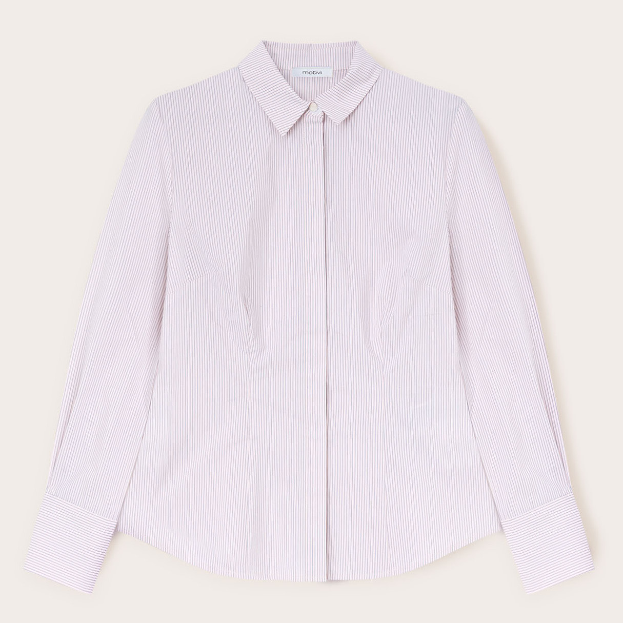 Motivi - Camisa en popelina de rayas - Rosa