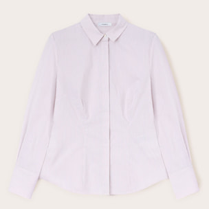 Motivi - Camisa en popelina de rayas - Rosa