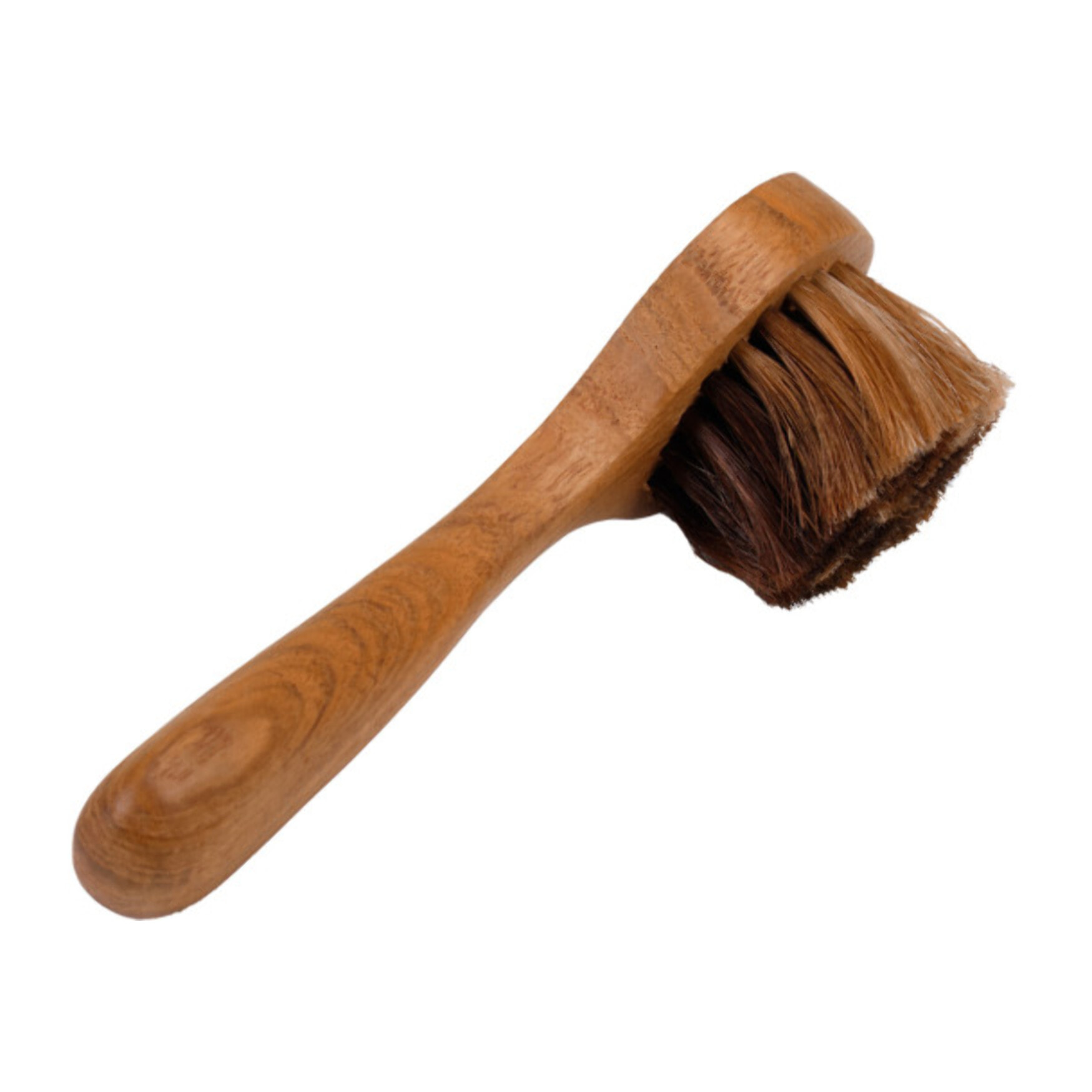 Brosse à cirer avec poignée en crin de vache et bois de teck - CODY