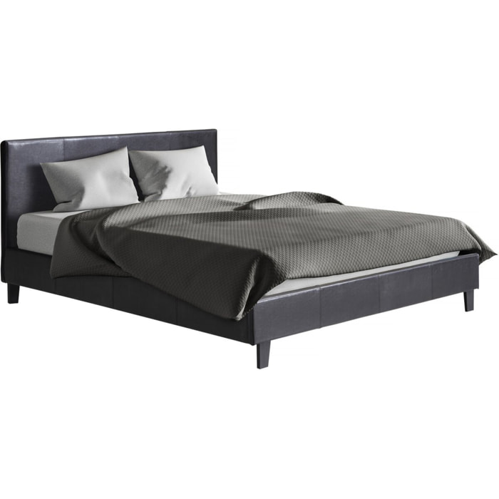 Lit "Lina" - 160 x 200 cm - Noir