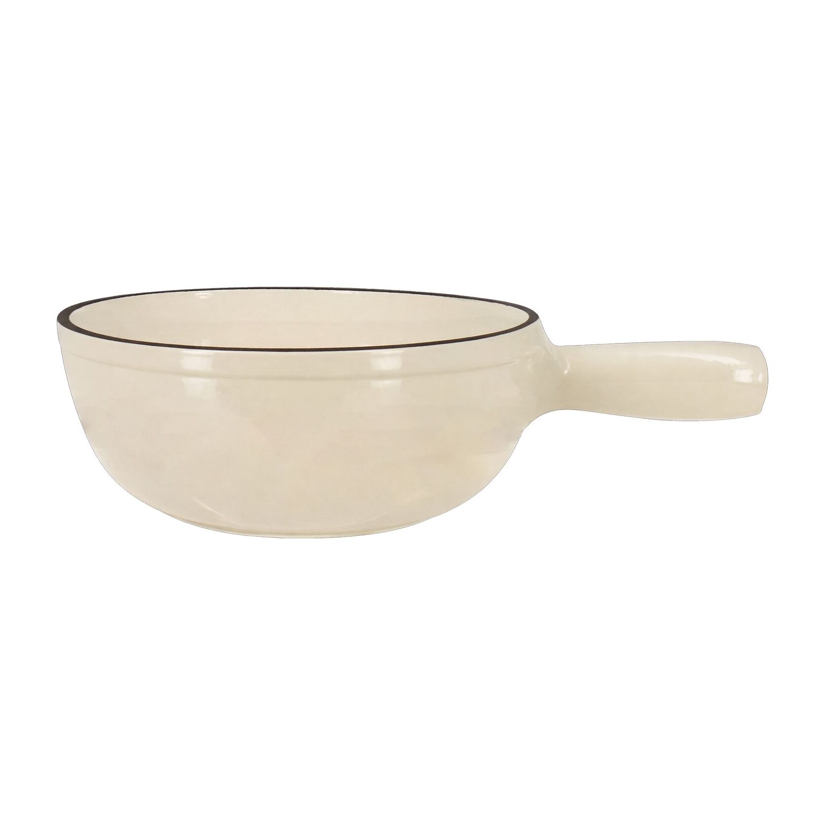 Caquelon montagne 1.9l en fonte creme