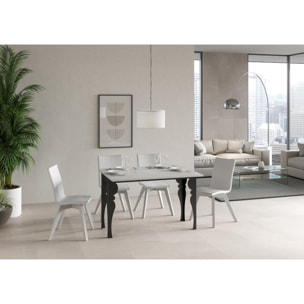 Mesa tipo libro 120x45/90 cm Paxon Double Fresno Blanco estructura Antracita