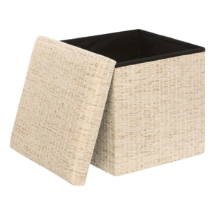 Pouf Coffre Pliable Olma 38x38cm Creme