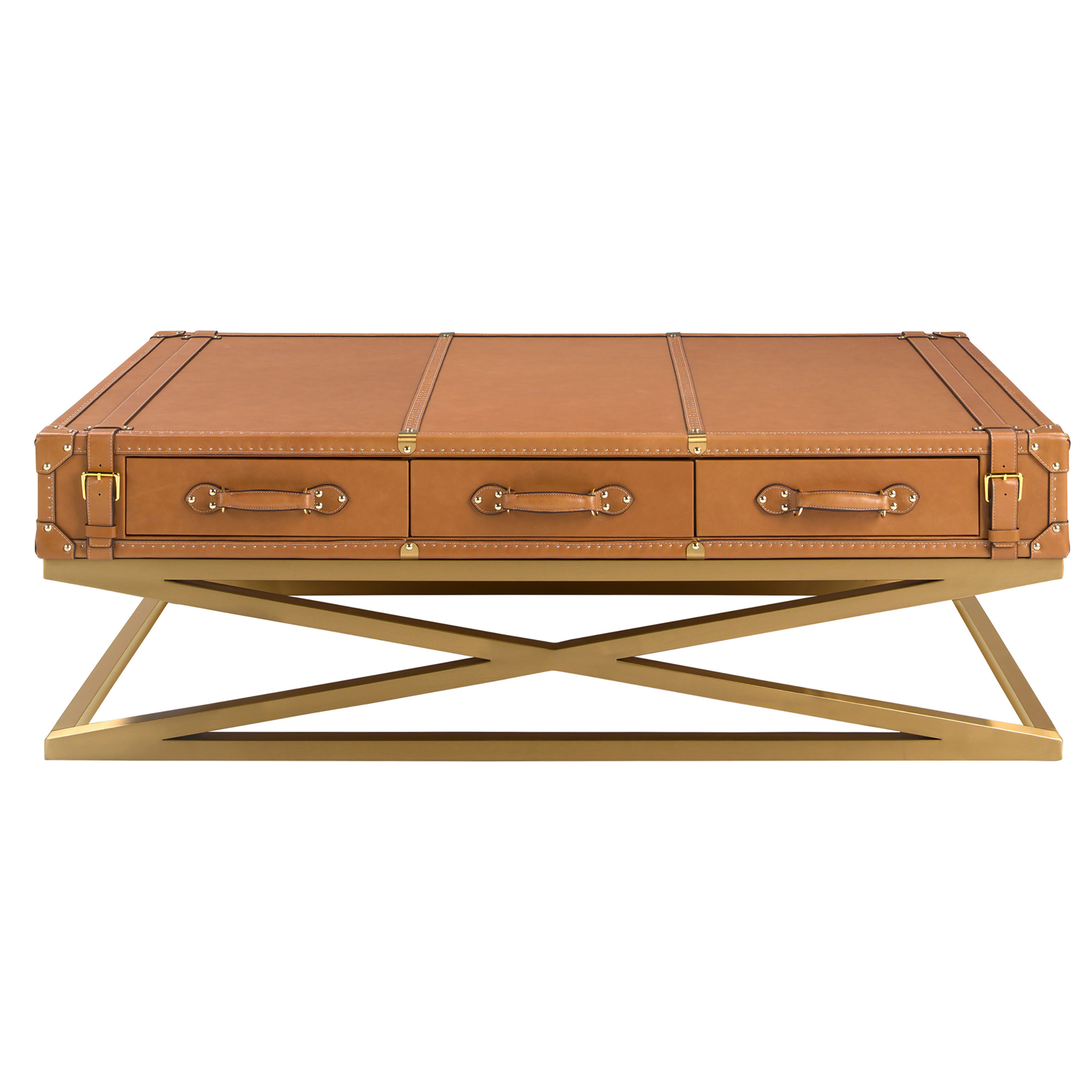 Mesa centro Angel Cerdá rectangular en piel de origen vacuno 144x78x47cm