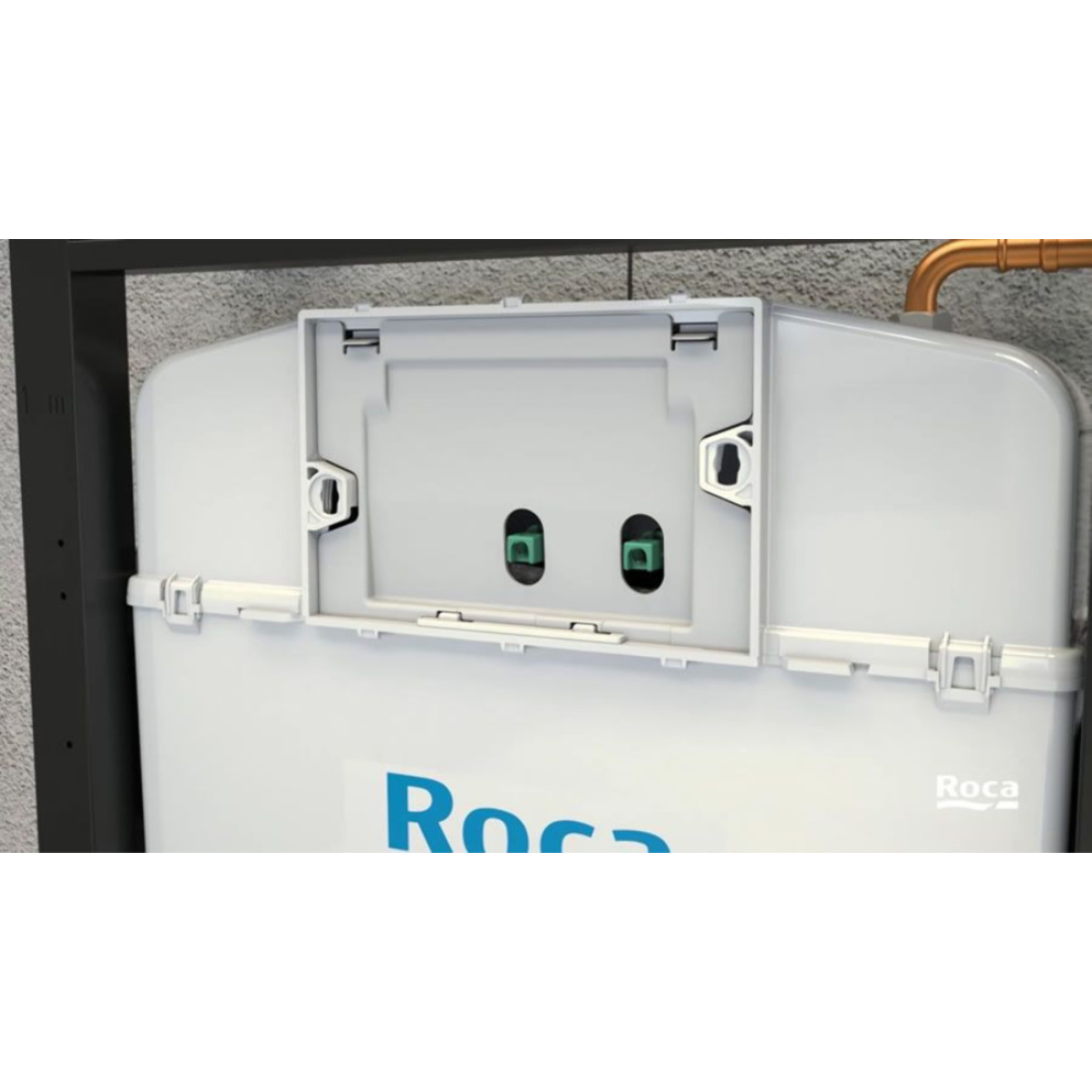 Active Pack WC bâti-support + WC suspendu sans bride Swiss Aqua Technologies avec abattant SoftClose + plaque (ROASTBRBMR02-IN)