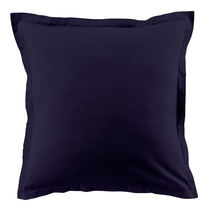 Lot De 2 Taies 100% Coton 57fils Bleu Imperial