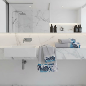 Set Spugna MORA 5 Pezzi: 2 Viso+2 Ospite + 1 Telo Bagno