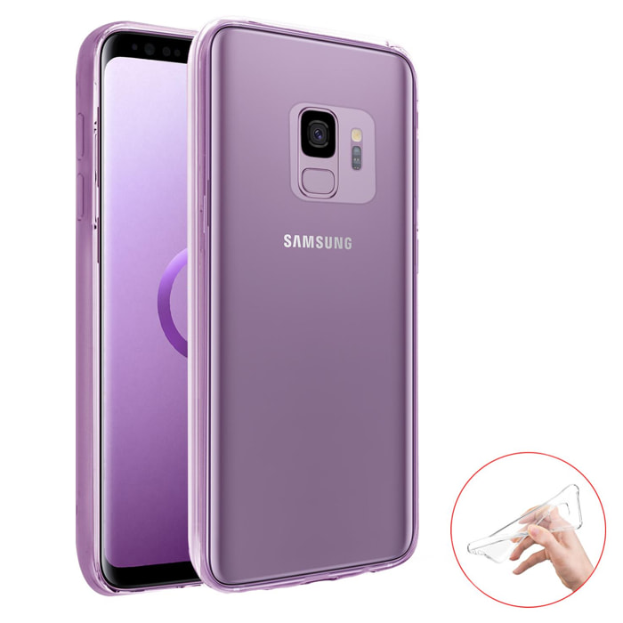 Coque Galaxy S9 PLUS Samsung 360 degrés intégrale protection avant arrière silicone transparente
