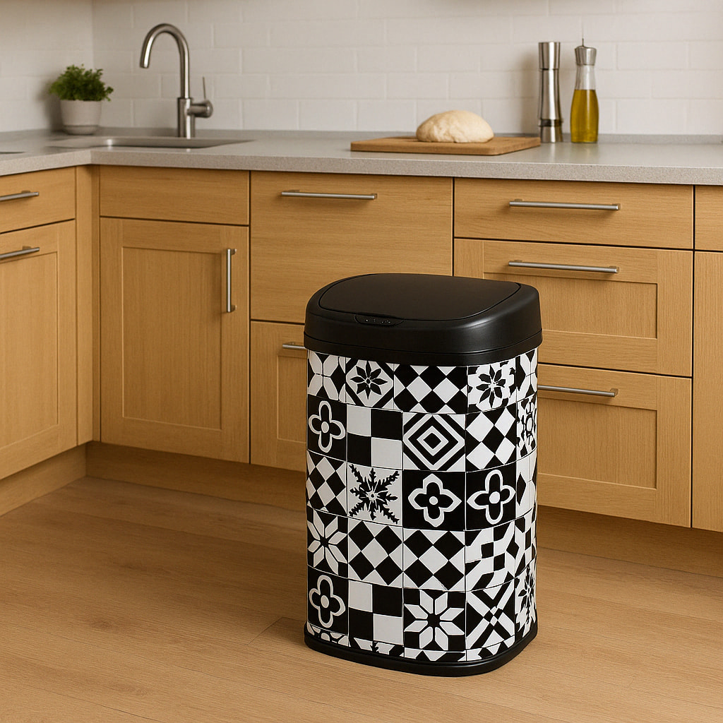 Poubelle automatique carreau de ciment MAJESTIC 58L