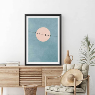 Affiche paysage Silence et gratitude Affiche sous cadre noir