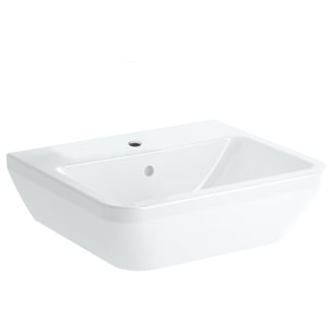VitrA Integra lavabo suspendu 50 × 43 cm avec trou pour robinetterie au milieu, blanc003-0001)