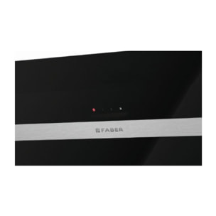 Hotte décorative murale inclinée FABER STEELMAX 800 NOIR/INOX