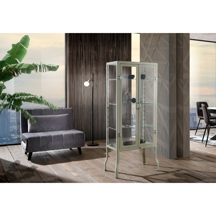 Tomasucci vitrine haute 2 portes MASH BLANC