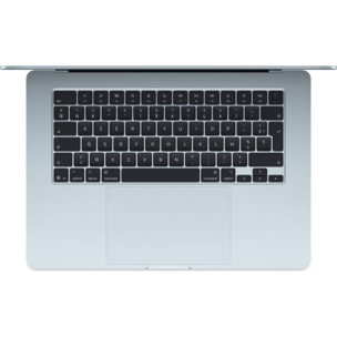Ordinateur Apple MACBOOK Air 15" Puce M4 CPU 10 / GPU 10 coeurs Mémoire RAM 24Go Stockage 512Go SSD Retina Bleu