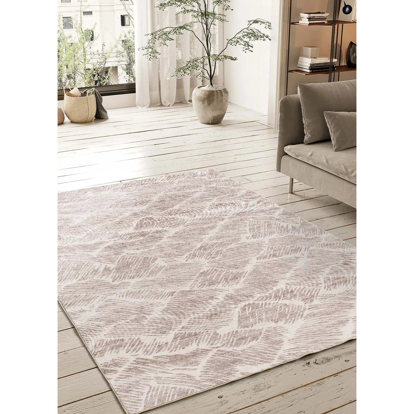 Alfombra impresa estilo abstracto en tonos tierra Class, varias medidas disponibles