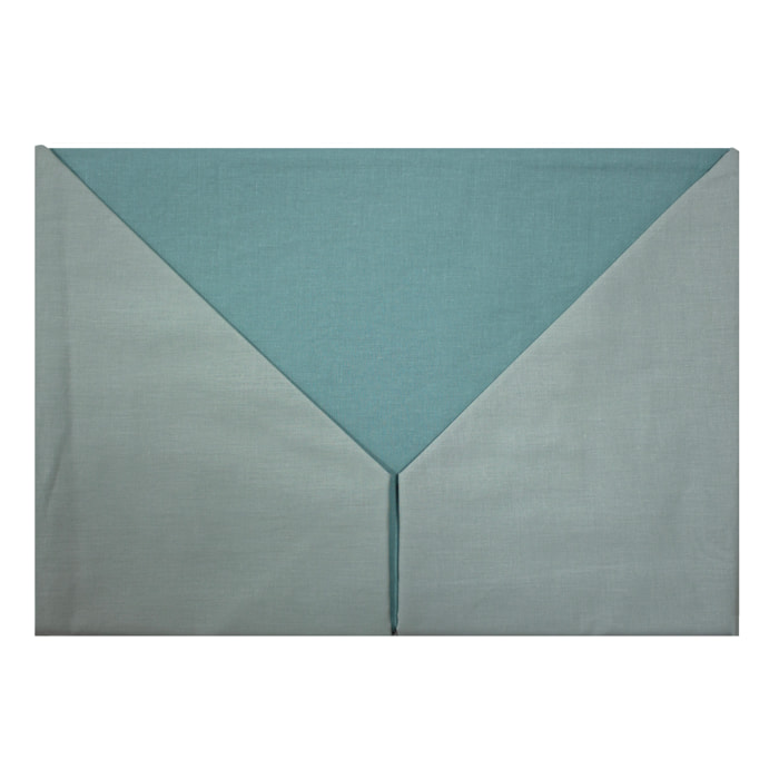 COMPLETO LENZUOLA LETTO UNA PIAZZA E MEZZA BICOLOR VERDE