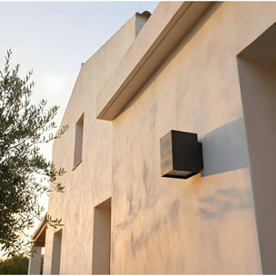 Ledsc4 LedsC4 - Aplique LED Afrodita para Exterior, Emisión Simple, Eficiencia Energética, IP Protegido, 2700K-4000K, Gris Urbano, Fácil Instalación, Alta Durabilidad