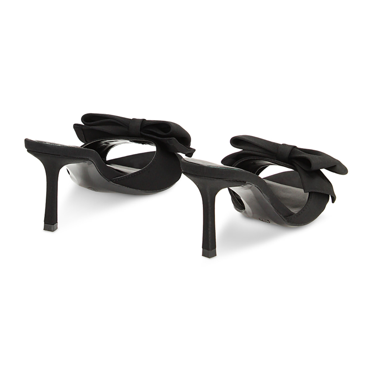 Mules Open Toe negras en lycra
