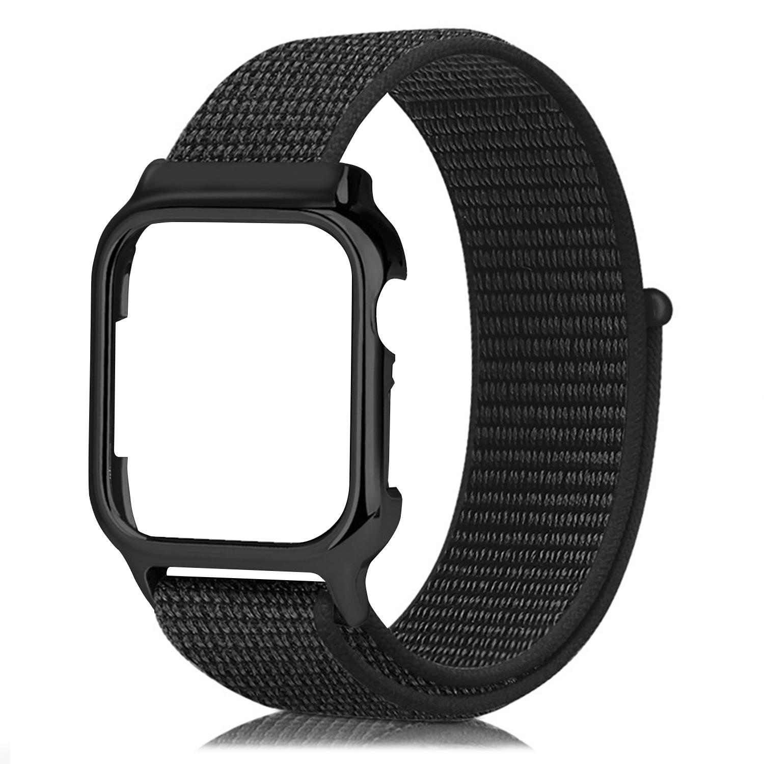 Cinturino in nylon con calotta rigida e chiusura in velcro compatibile iWatch 40mm