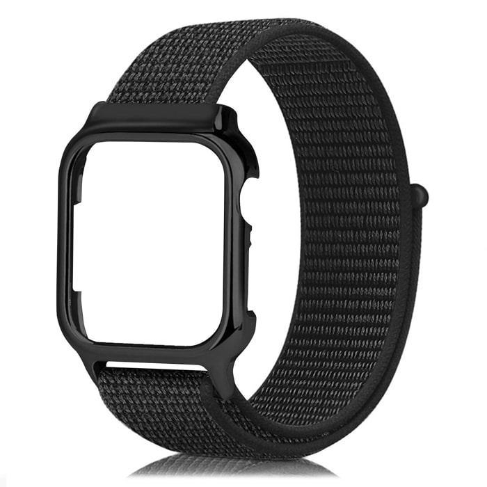 Cinturino in nylon con calotta rigida e chiusura in velcro compatibile iWatch 40mm