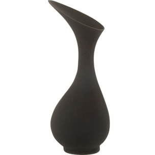 J-Line Vase Olivia Rugueux Aluminium Noir Medium