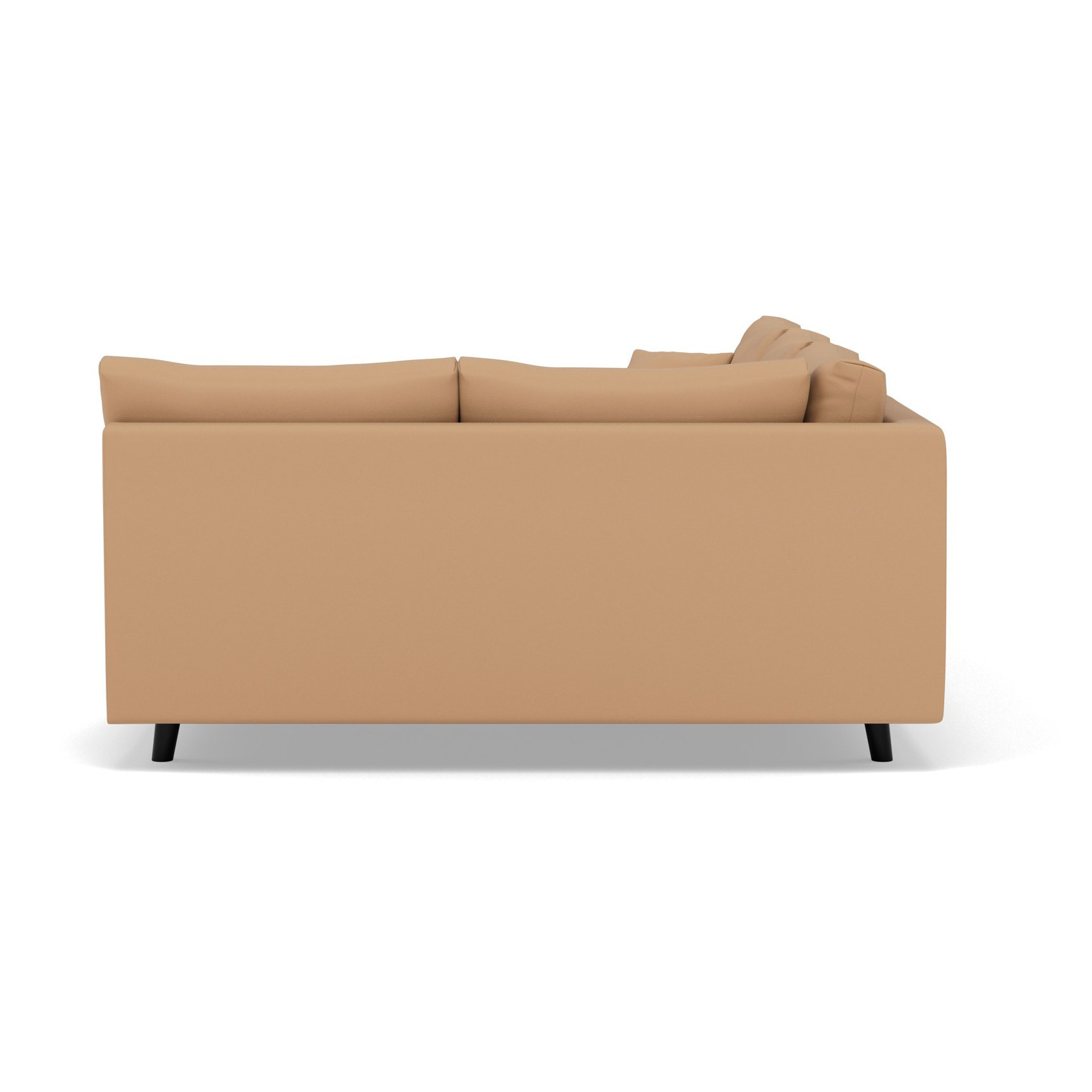 Rune - canapé d'angle droit 4 places en simili - Taupe